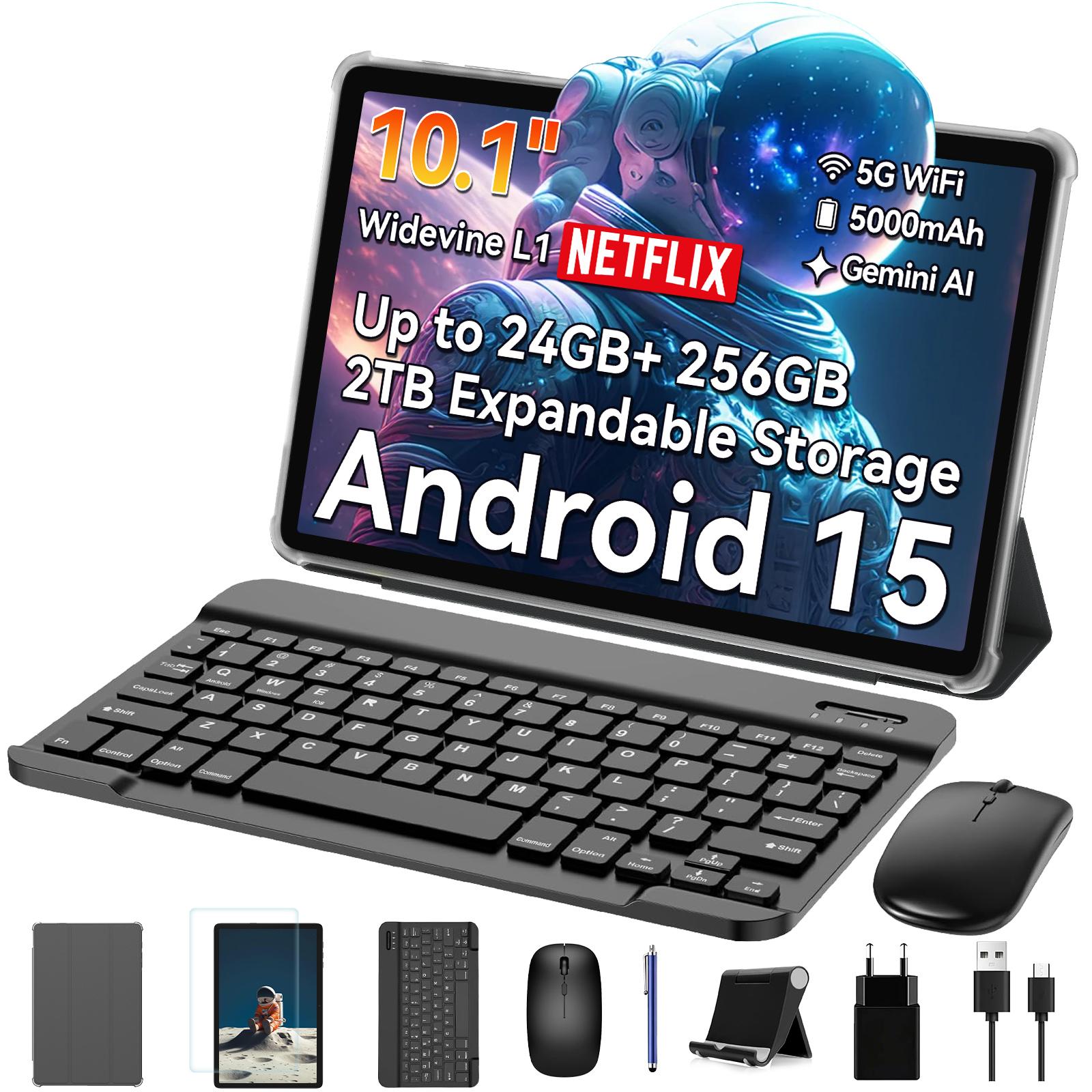 TABWEE T20 Android 15 24GB RAM 256GB ROM Tablet 10.1 Inches