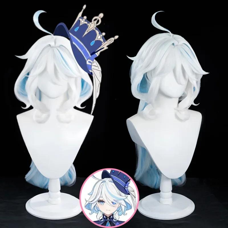Genshin Impact Focalors Cosplay Costume Fontaine God Of Justice Blue Uniform Outfit Vision Hat Hydro Game Girls Women Role Play