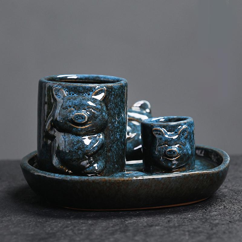 1PC Burner Home Decoration Ceramic For Meditation Piggy Shapes Meditation Sage Holder Living Room Multiple Options Available