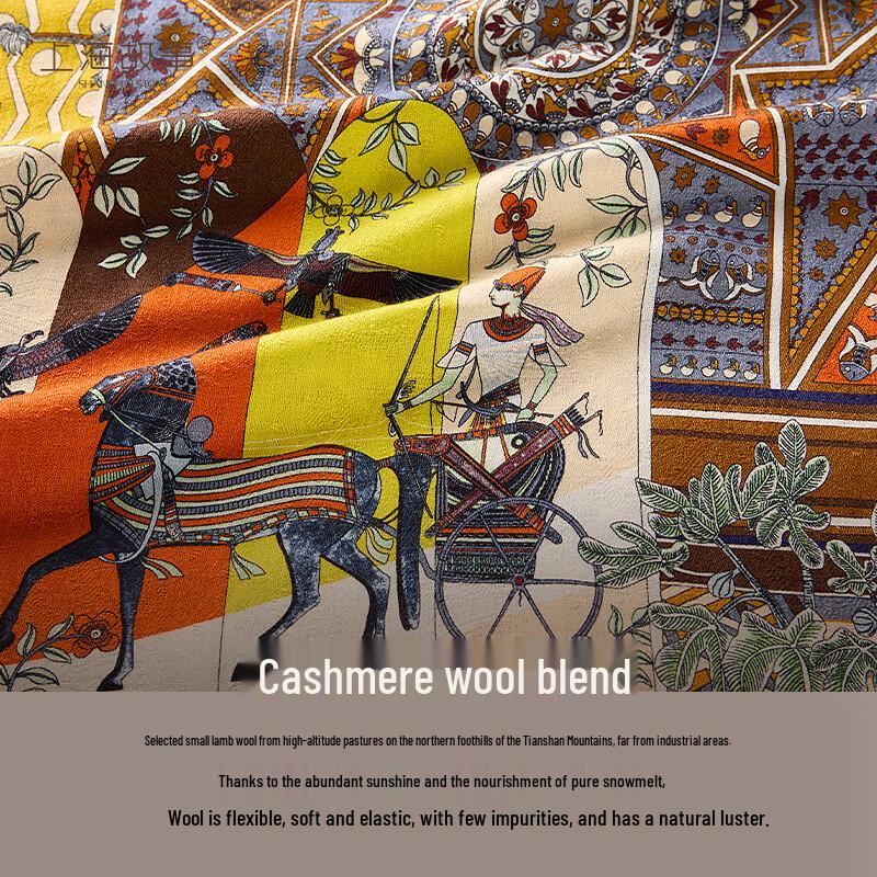 Shanghai Story Autumn/Winter Silk Wool Blend Scarf