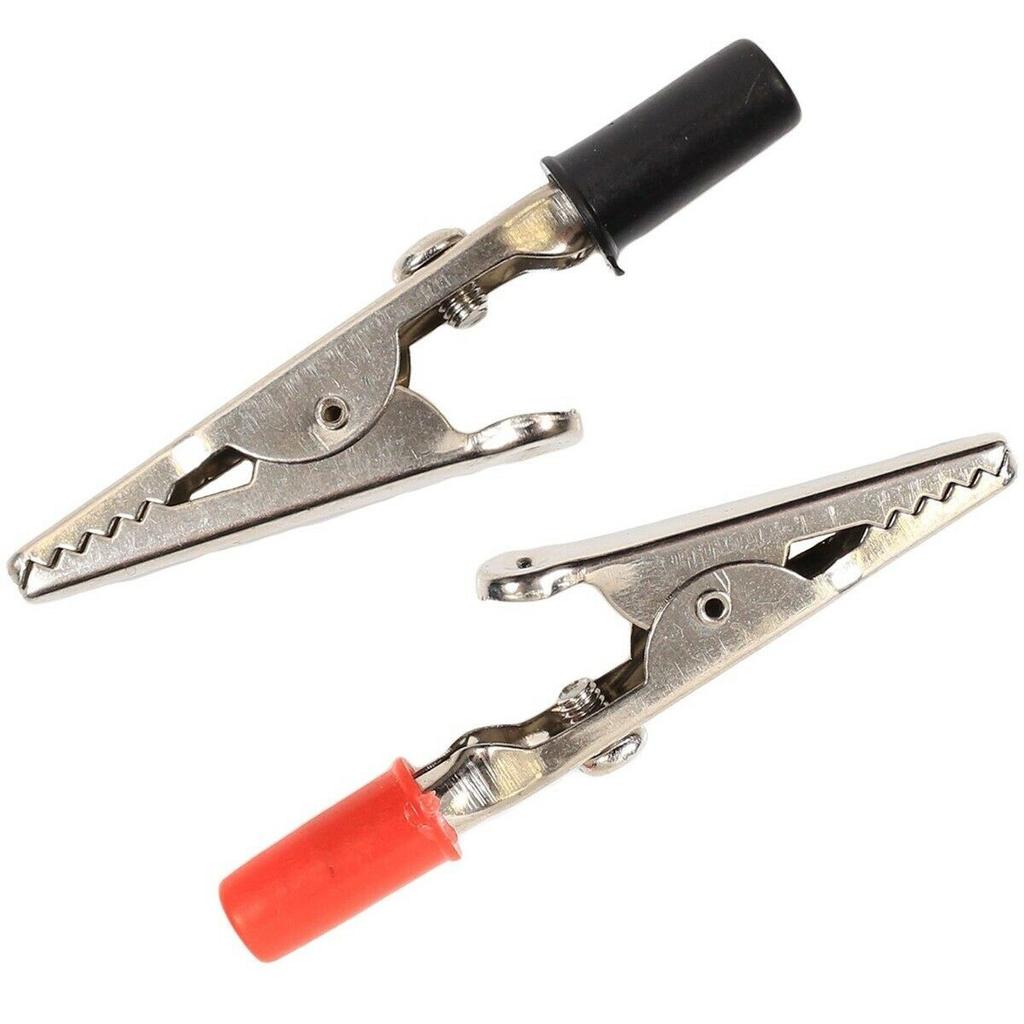 12x CROCODILE  For Alligator CLIPS SHOCKPROOF Insulated Electrical Croc Battery