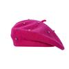 Women S Wool Beret Hat With Rhinestones Vintage Multi Color Face Slimming