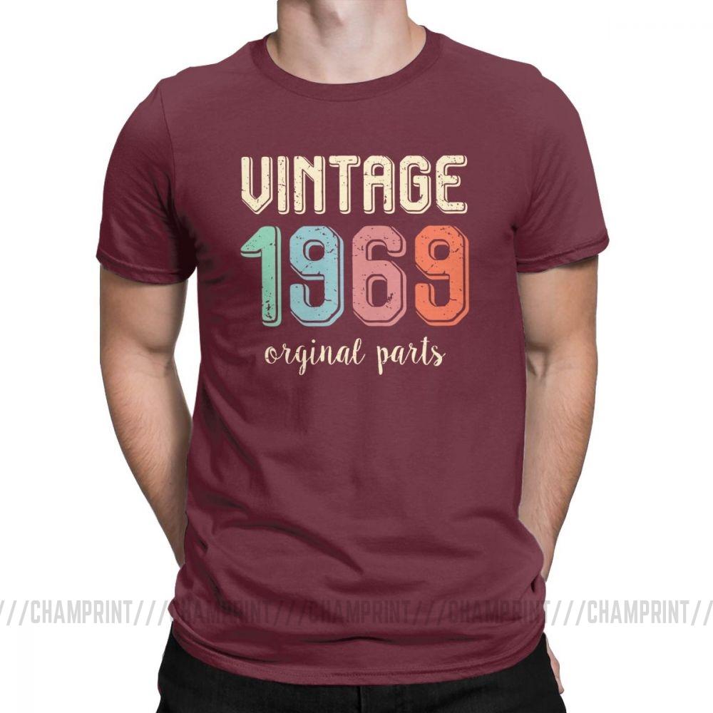 Vintage Retro 1969 50 Years Old 50Th Birthday Gift T Shirt T Shirt For Male Round