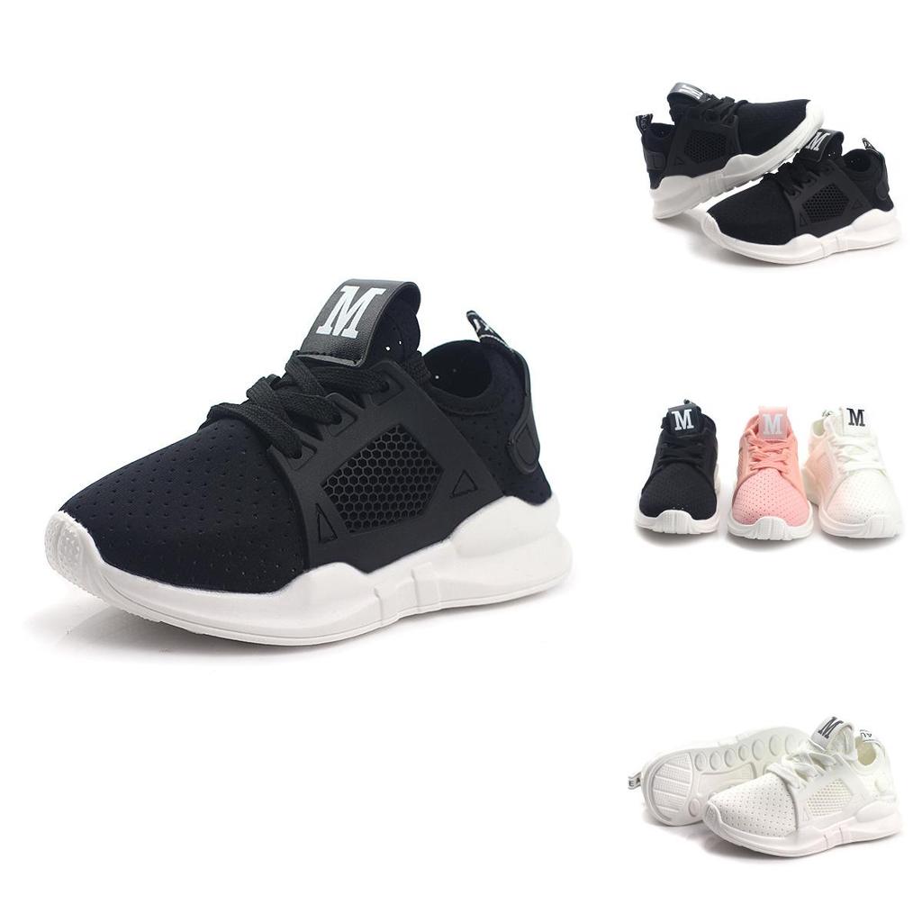 New Kids Boy Girl Fashion Shoes With Breathable Mesh Material And Non-slip Rubber Sole