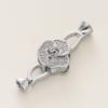 1/2Pcs/Pack 14/18K Gold Plated Inlaid Zircon Connector End Caps Fastener Clasps for DIY Jewelry Bracelet Making Accessories