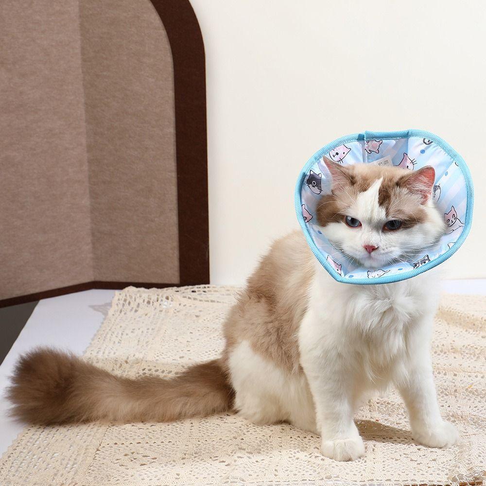 Soft Cat Cone Collar Cartoon Cat Recovery Collar Anti Licking Collar  Wound Recovery