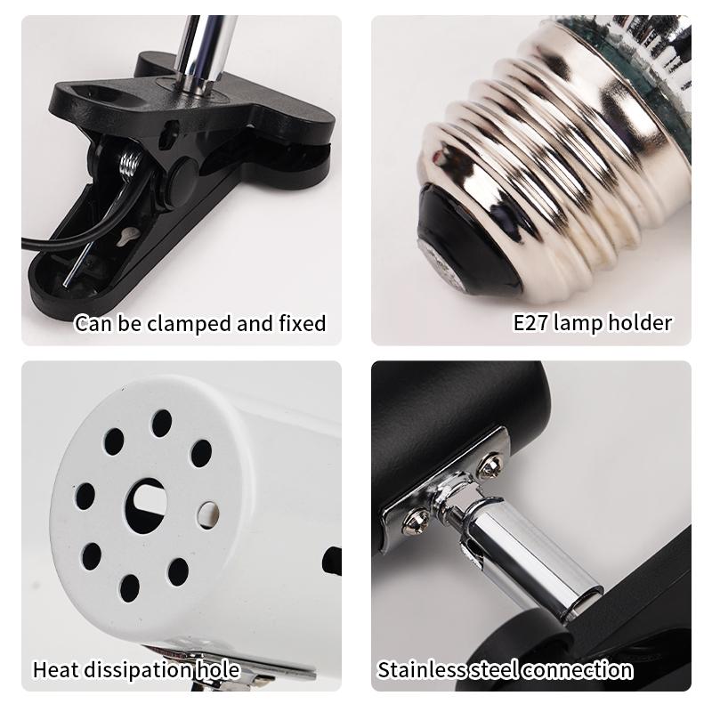 UVB E27 Pet Reptile Lamp Bulb with 360 Degree Flexible Holder Lamp Turtle Basking UV Heating Lamp Kit Tortoises Lizards Light