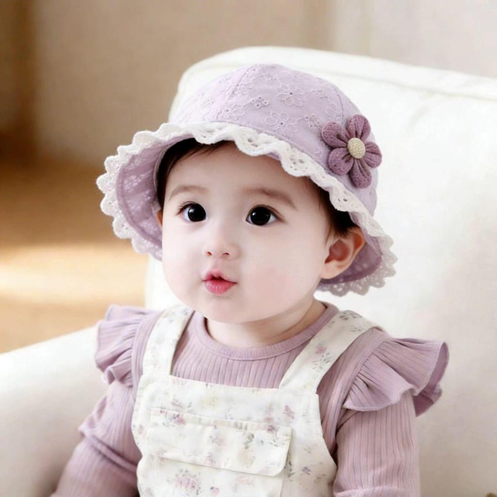 Adjustable Spring/Autumn Sun Protection Baby Girl Bucket Hat