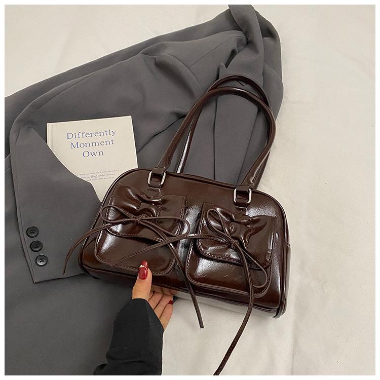 Ballet Style Bow Underarm Bag 2025 Spring and Summer New Niche Fashion Handbag Temperament Versatile Shoulder Bag