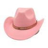 Cowboy Hat Premium Sense Ethnic Style Holiday Travel Windproof Stage Props Top Hat Big Eaves Western Felt Hat