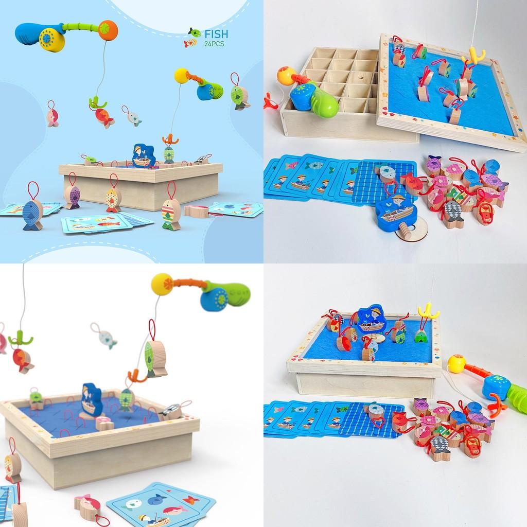 Memory Wooden Fishing Toy For Children Focus Development Parent Interaction