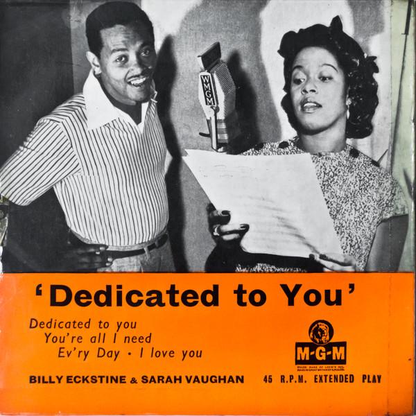 

7inch Record BILLY ECKSTINE SARAH VAUGHAN JOE Dedicated To You MGMEP561 MGM Records 1956 UK Jazz Used
