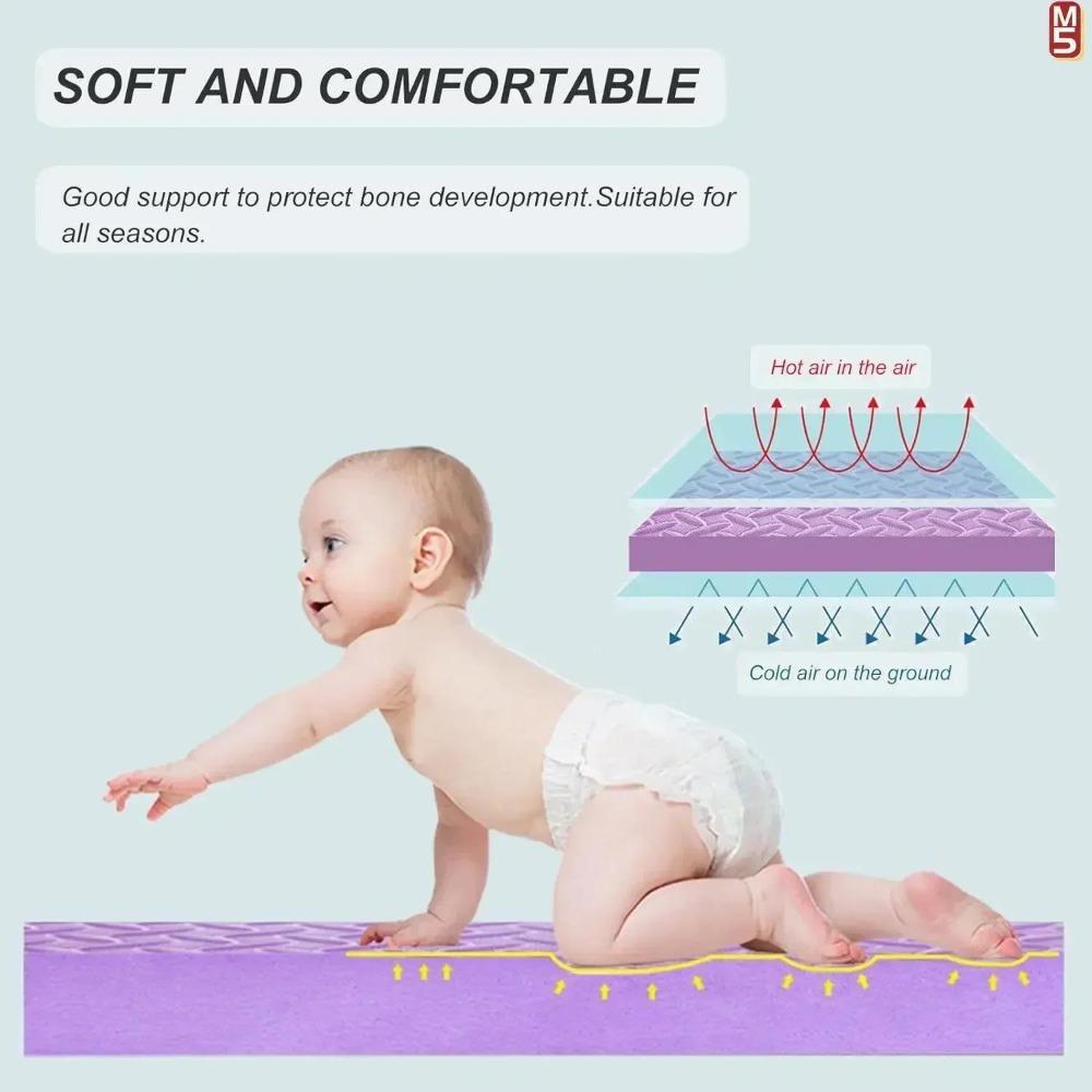 8 stk/2,5 cm tykk sklisikker baby krabbematte lydisolert puslespill treningsmatte for barnerom og miljøvennlig puslespillmatte