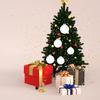 Palla per albero di Natale Utile decorazione portatile in plastica per albero di Natale Superficie liscia Palla per albero di Natale Decorazione palla di Natale