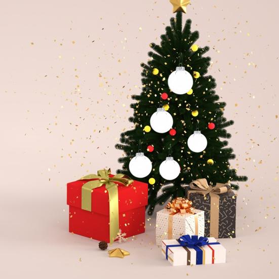 Palla per albero di Natale Utile decorazione portatile in plastica per albero di Natale Superficie liscia Palla per albero di Natale Decorazione palla di Natale
