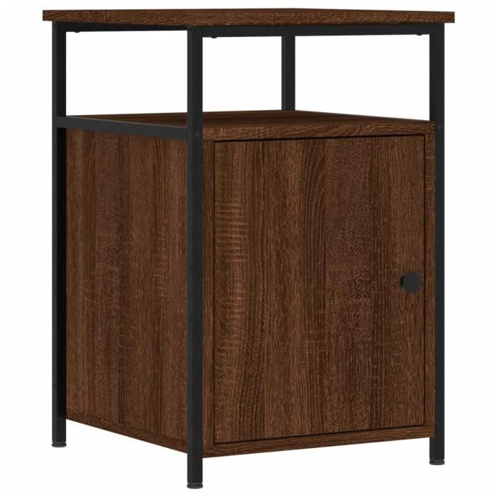 VidaXL Tables de chevet 2pcs Chêne marron 40x42x60cm Bois d'ingénierie 826042