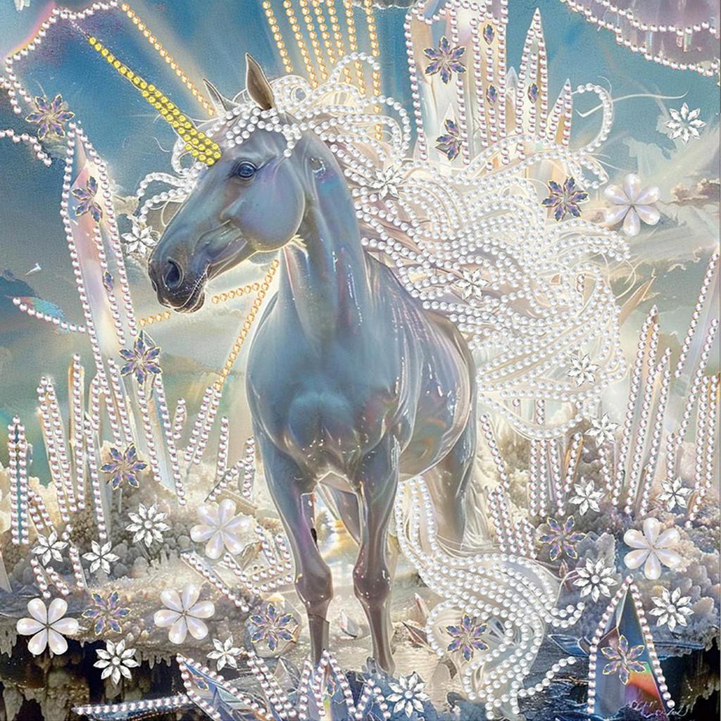 Cute Unicorn DIY Gem Art Diamond Painting Kits for Home Wall Decoration Special Shape Partial Drill Dimond Art Paintings 30x30cm