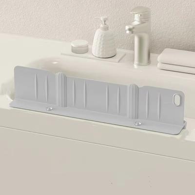 2-in-1 Sink Water Retainer Reusable TPR Sink Splash Guards Anti Slip Flexible Waterproof Baffle Kitchen Accessories