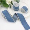 Blue Cowboy Denim Ribbon Hairclip Bows DIY Sewing Crafts  Bridal Bouquets