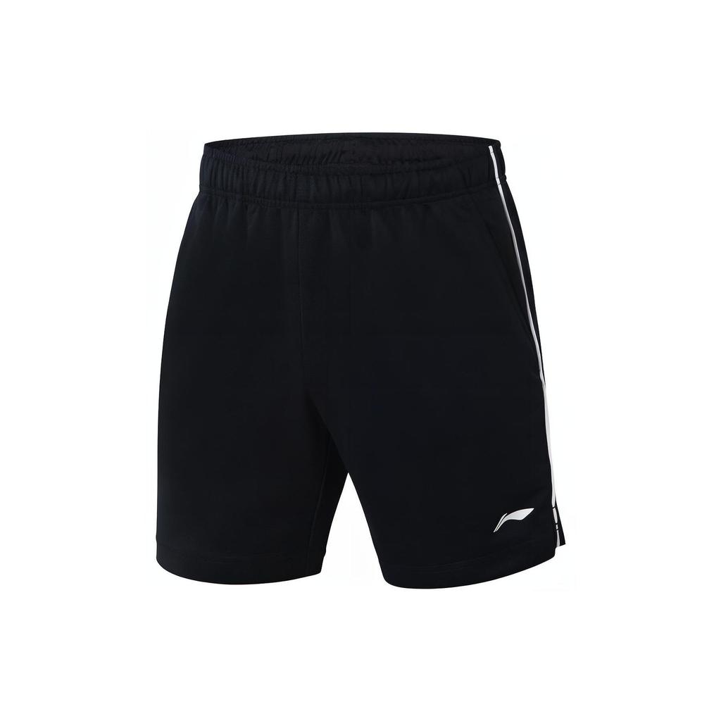 Li-Ning Solid Color Quick-Dry Competition Sports Shorts Men shorts Black AAPR381-6