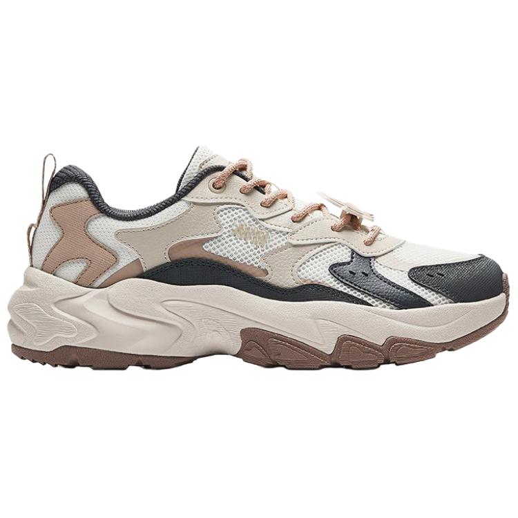 Anta Star Sea 2.0 Lässig Bequem Atmungsaktiv Stützend Low-Top Dad-Schuhe Herren Sneaker Elfenbein-Burg-Grau Weiß 912538839-2