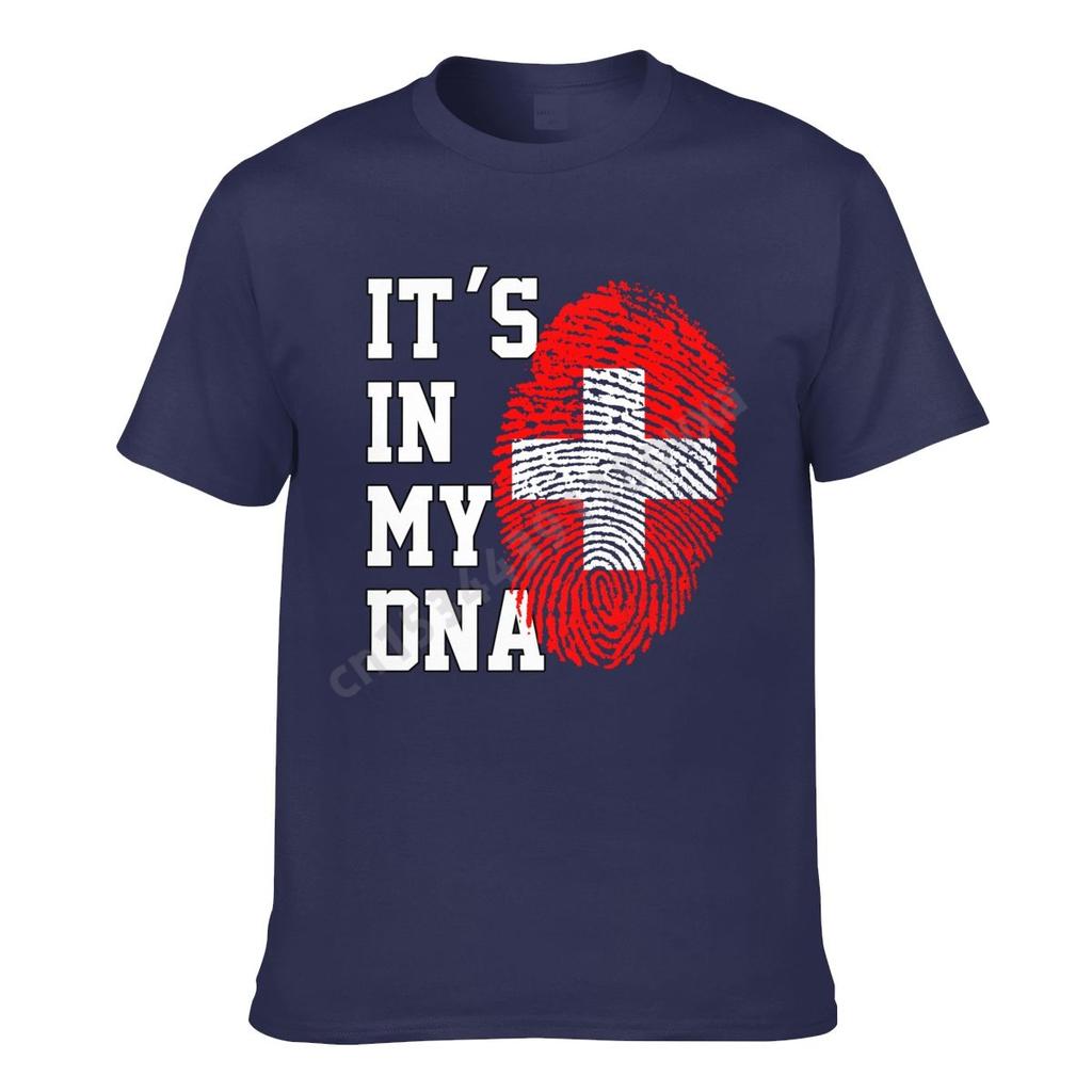 Switzerland Flag Swiss Country Map ITS IN MY DNA Men Women Tshirt Boys Tees T Shirt Hip Hop Tshirts XS5XL 100 Cotton