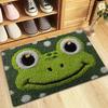 Cute Frog Bath Mat Soft Plush Tufted Bathroom Rug Thickened Anti Slip Floor Mat for Bedroom Shower Room Machine Washable