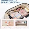 Space Saving Travel Cosmetic Bag with Expandable Compartments for All Your Essentials