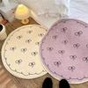 Exquisite Bow Cartoon Carpet Round Bedside Carpet Thickened Cute Study Game Carpet Living Room Reading Area Floor Mat