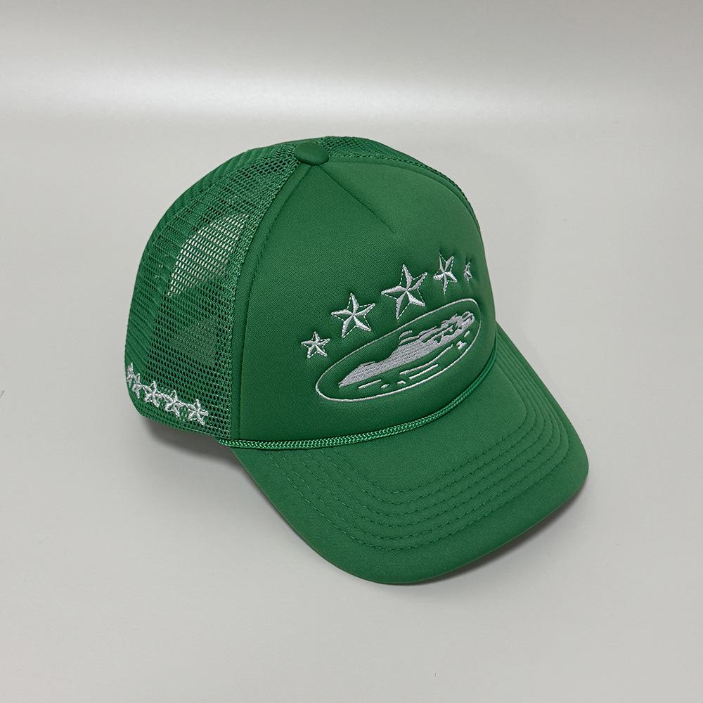 Corteiz CRTZ Five-Star Color Block Mesh Trucker Baseball Cap