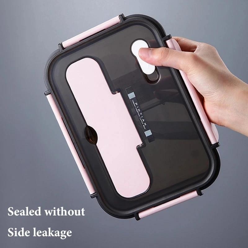 Transparent Lunch Box For Kids Food Storage Container With Lids Leak-Proof Microwave Food Warmer Snacks Bento Box Japanese Style