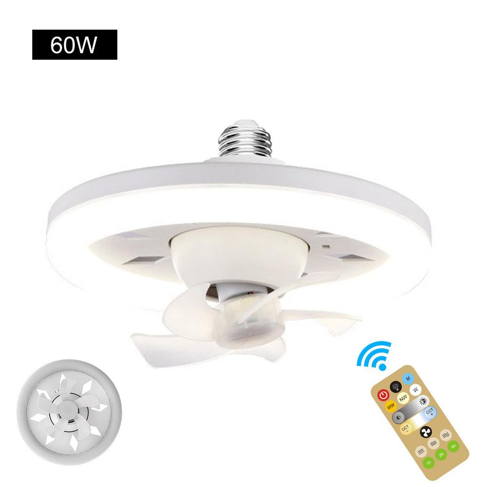 48W/60W Ceiling Fan With LED Lights E27 Remote Ceiling Lighting Bedroom Living Room Switch Control Home Lamps AC86-25V