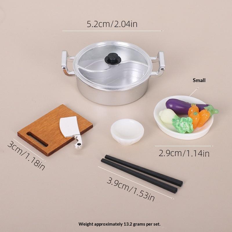 

1 Set Doll Kitchen Cookware Baking Supplies Decor Toy 1/12 Dollhouse Mini Kitchenware Kit Model Micro Scene Construction Props