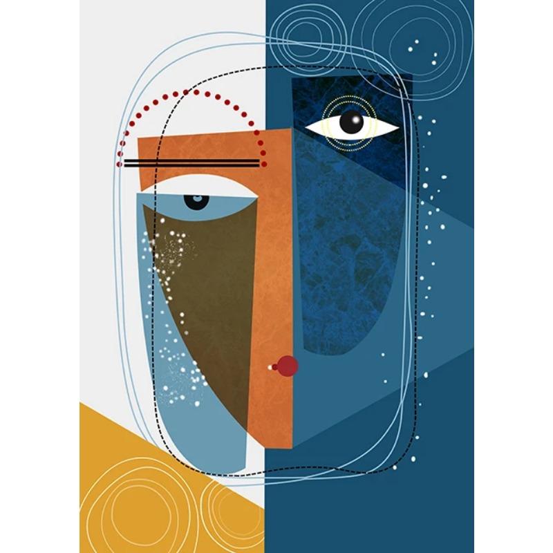 Modern Minimalist Woman Abstract Figure Art Canvas Painting  Wall Art Mural for Living Room Decor  Posters Prints Home Decoratio