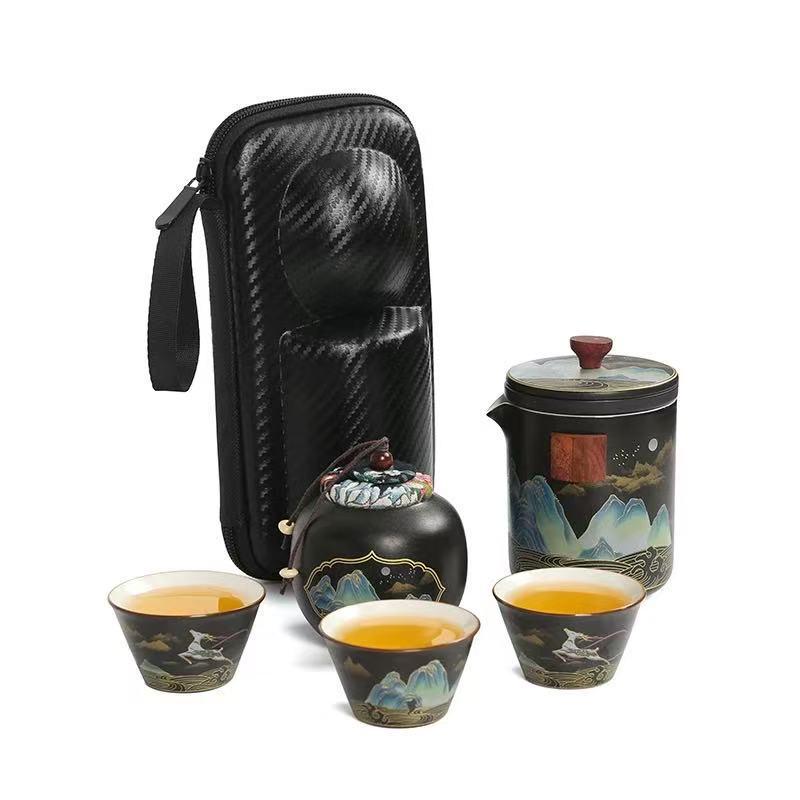 A Thousand Li of Rivers and Mountains Tea Set: Elegant Gift Box for Friends and Elders