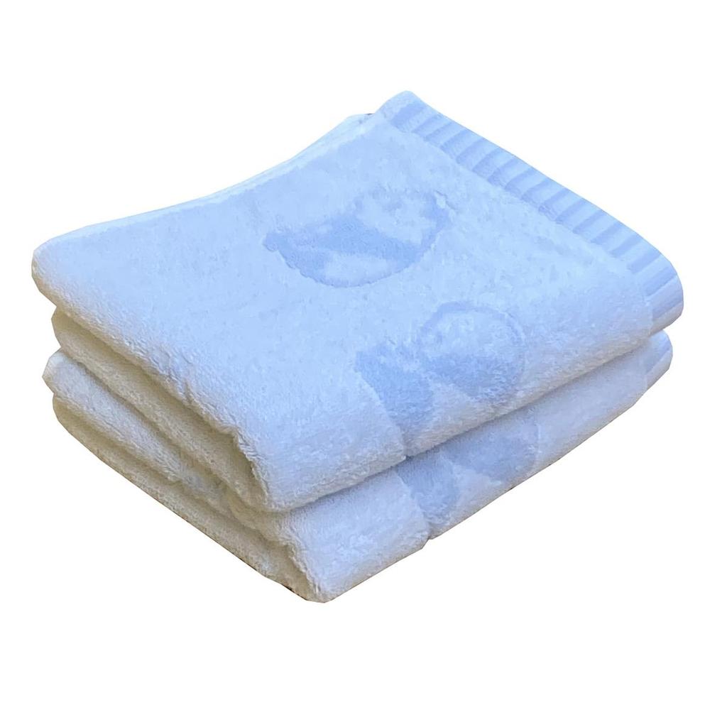 Imabari Towel Face Panda Set of 2 Made In Cotton Towel, Pattern, 2, Blue, Pieces, Approx. 34x80cm, Japan, Skin-friendly, Absorbent, Fluffy,
