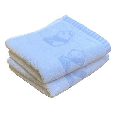Imabari Handtuch Gesicht Panda Set mit 2 Stück aus Baumwolle Handtuch, Muster, 2, Blau, Stück, ca.. 34x80cm, Japan, Hautfreundlich, Saugfähig, Flauschig,