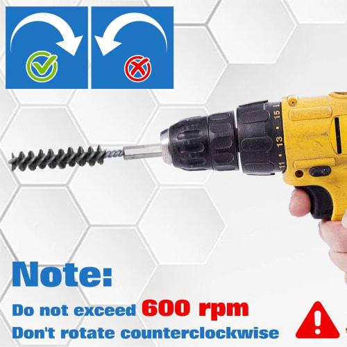 LEONTOOL Wire Brushes, 6.35mm Hex Shank, Set of 8, Stainless Steel Bore Brushes, Diameter 8, 9, 10, 11, 13, 15, 17, 19mm, Pipe Brush, Power Drill Brus