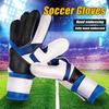 Soccer Gloves Breathable Anti Slip Wear Resistant Thickened Blue Goalkeeper Gloves for Kids