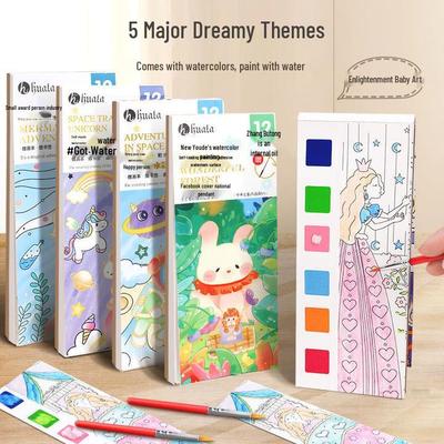 Bloc de Notas de Graffiti para Niños: Libro para colorear con acuarela y gouache con función solo añadir agua
