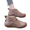 Damen Wasserdichte Winter Stiefeletten, Rutschfeste Warme Schneestiefel mit Futter aus Kunstfell, Bequeme Flache Sohle Freizeitschuhe