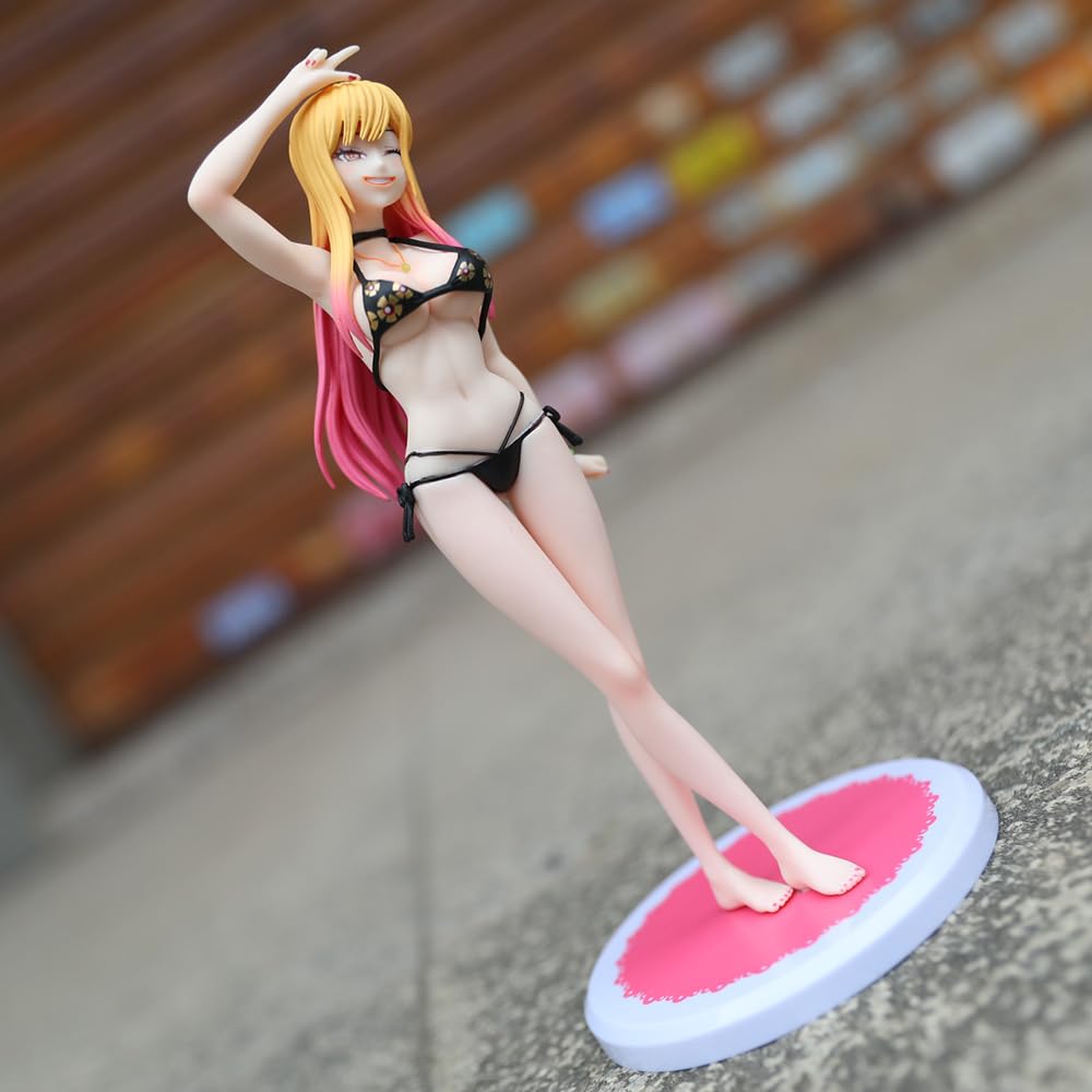23cm My Dress Up Darling Kitagawa Marin Swimsuit PVC Environmental Action Figure Anime Collectible Model Statue Toy Figure Gift Unofficial Ver. [Used]