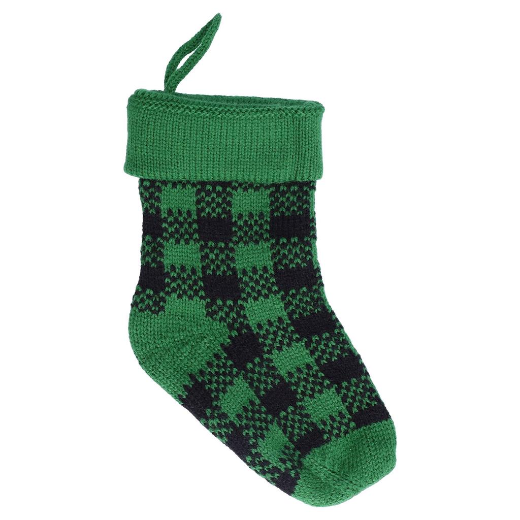 Mini Knitting Christmas Stocking Acrylic Fiber Xmas Tree Hanging Pendant Ornament Home Party