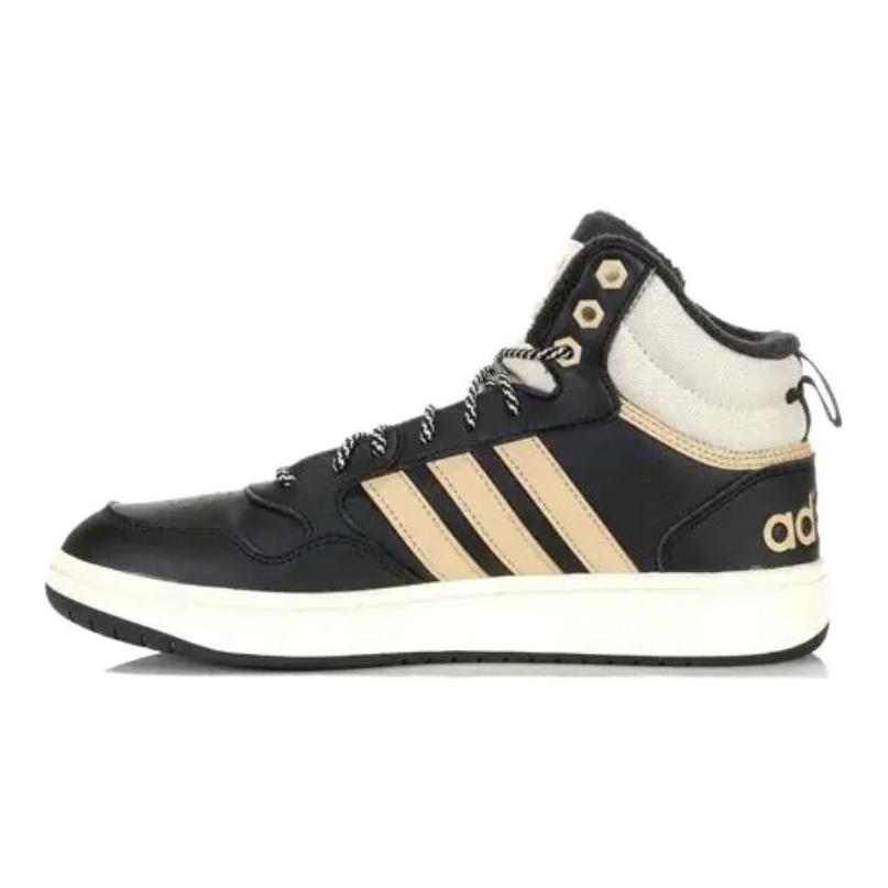 Adidas Hoops 3.0 Mid Winterized Classic Fur Lining Core Black Magic Beige Wonder White IG7927