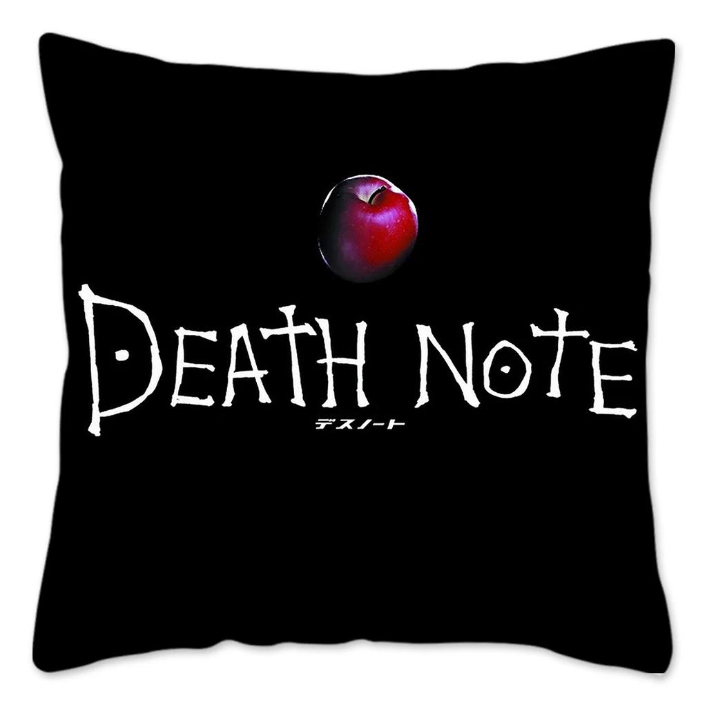 Anime DEATH NOTE Kissenbezug Heimdekoration Polyester Kissenbezug für Sofa Dekokissenbezug Resuable Funda Cojines 45x45