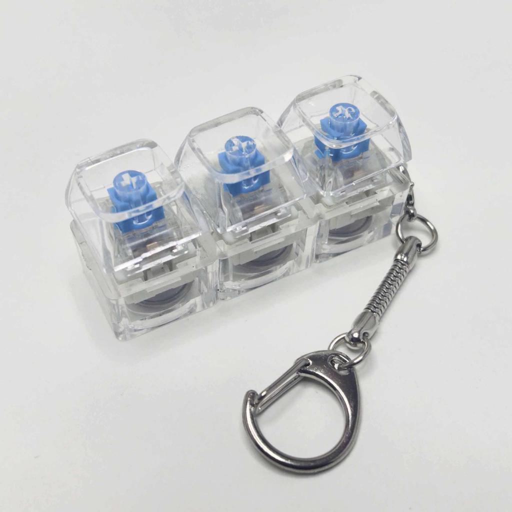 Cross-Border High-Clarity PC Mechanical Switch Tester Keychain - 3.4-Key Squeeze Fun Decompression Pendant