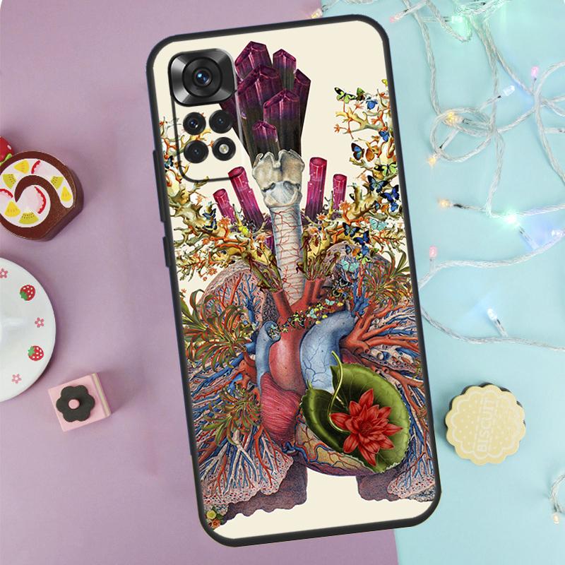 Medical Human Anatomy Case For Xiaomi Redmi Note 10 11 12 8 9 Pro 8T 9S 10S 11S Cover For Redmi 10 9 12C 9C 10C