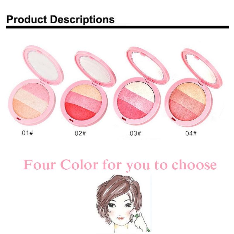 Blush Makeup Natural Baked Blusher Powder Palette Charming Cheek Makeup Face Blusher Cosmetic