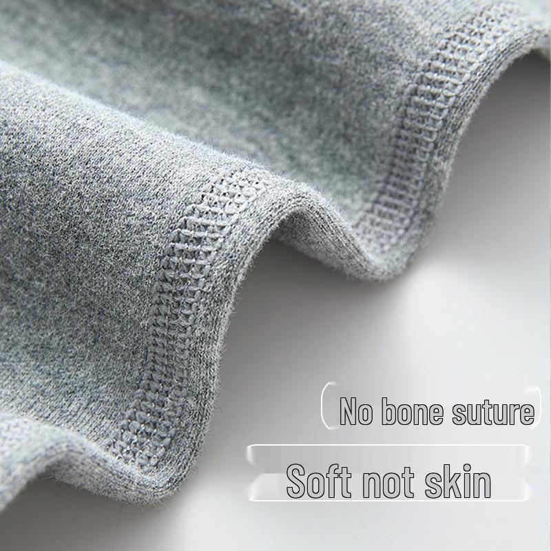 Men's Thermal Underwear Set: Antibacterial Round Neck & Thickened 250g Double-Sided Brushed Cotton for Autumn & Winter