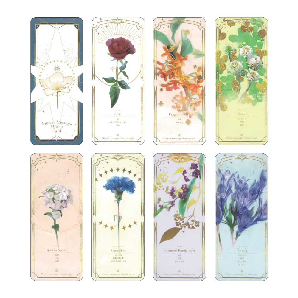 Flower Message Oracle Cards Shin 45 Cards with Instructions In and Chinese (4 Languages) Japanese, English, Korean, [Authentic]